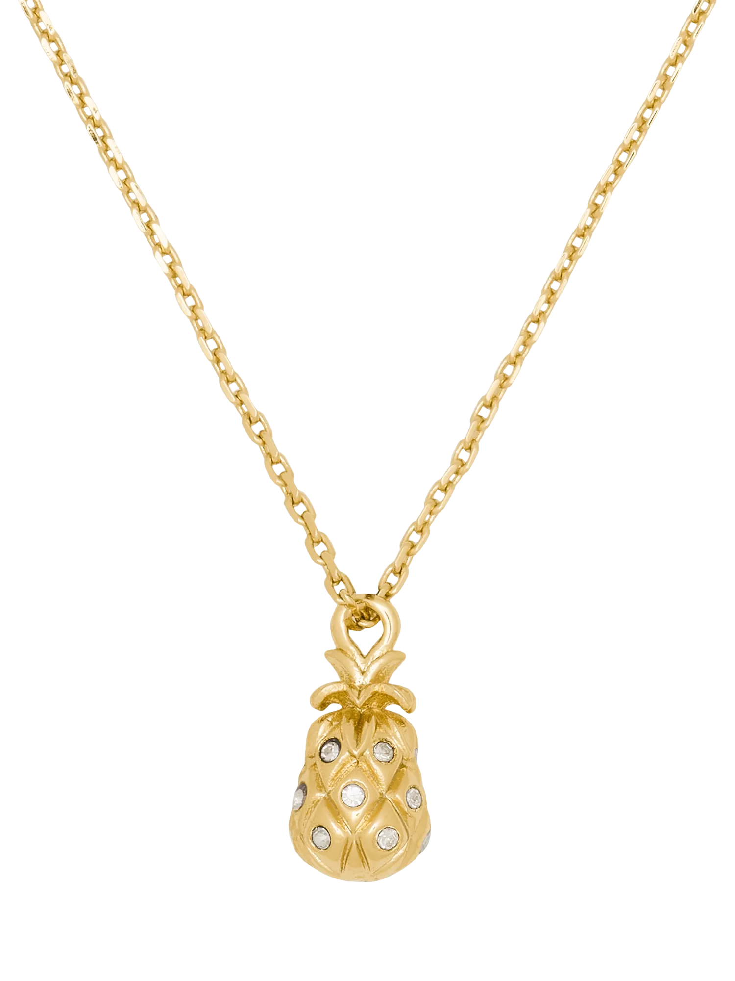 kate spade new york pineapple pendant clear gold, imported from the UK