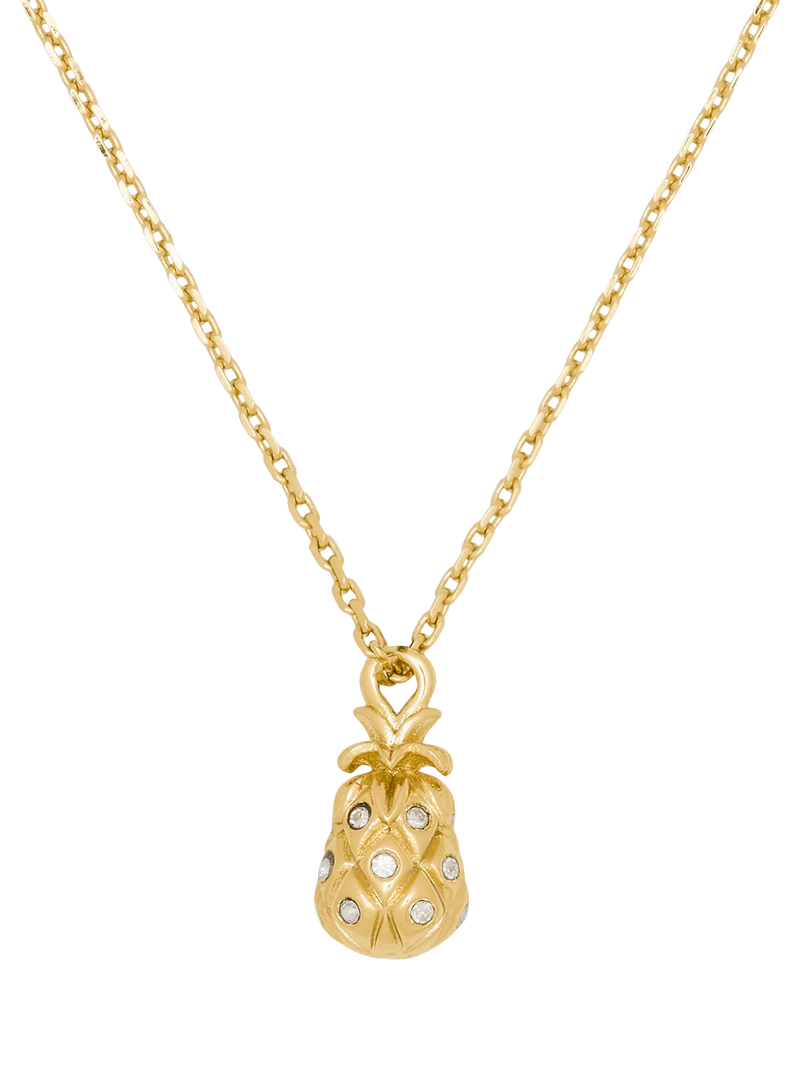 kate spade new york pineapple pendant clear gold, imported from the UK