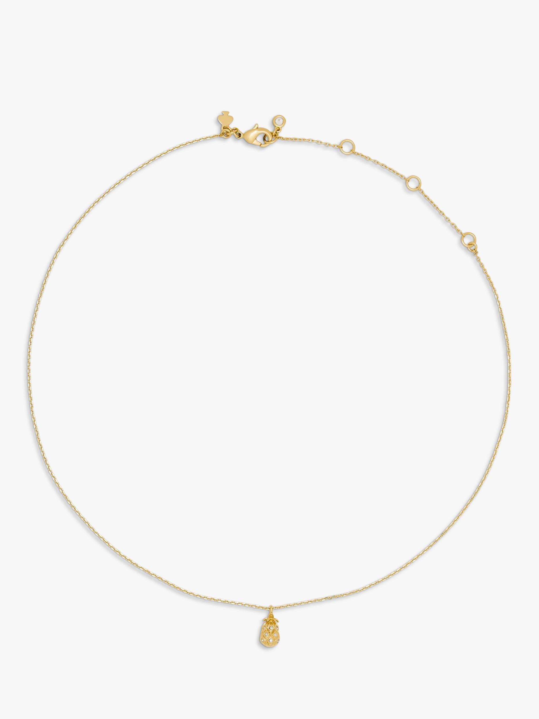 kate spade new york pineapple pendant clear gold, imported from the UK