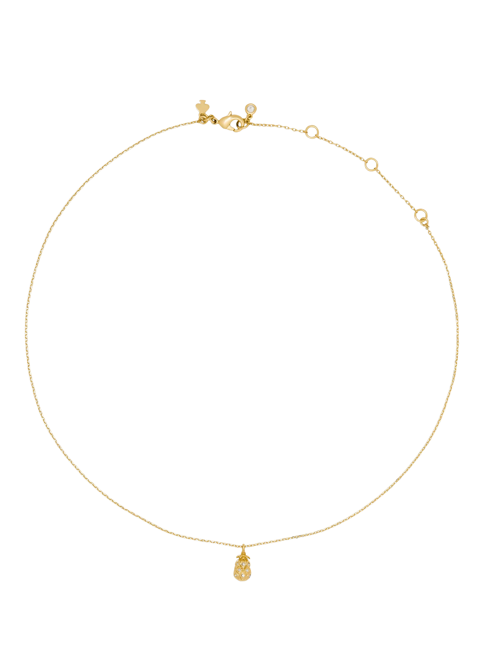 kate spade new york pineapple pendant clear gold, imported from the UK