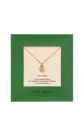 kate spade new york pineapple pendant clear gold, imported from the UK