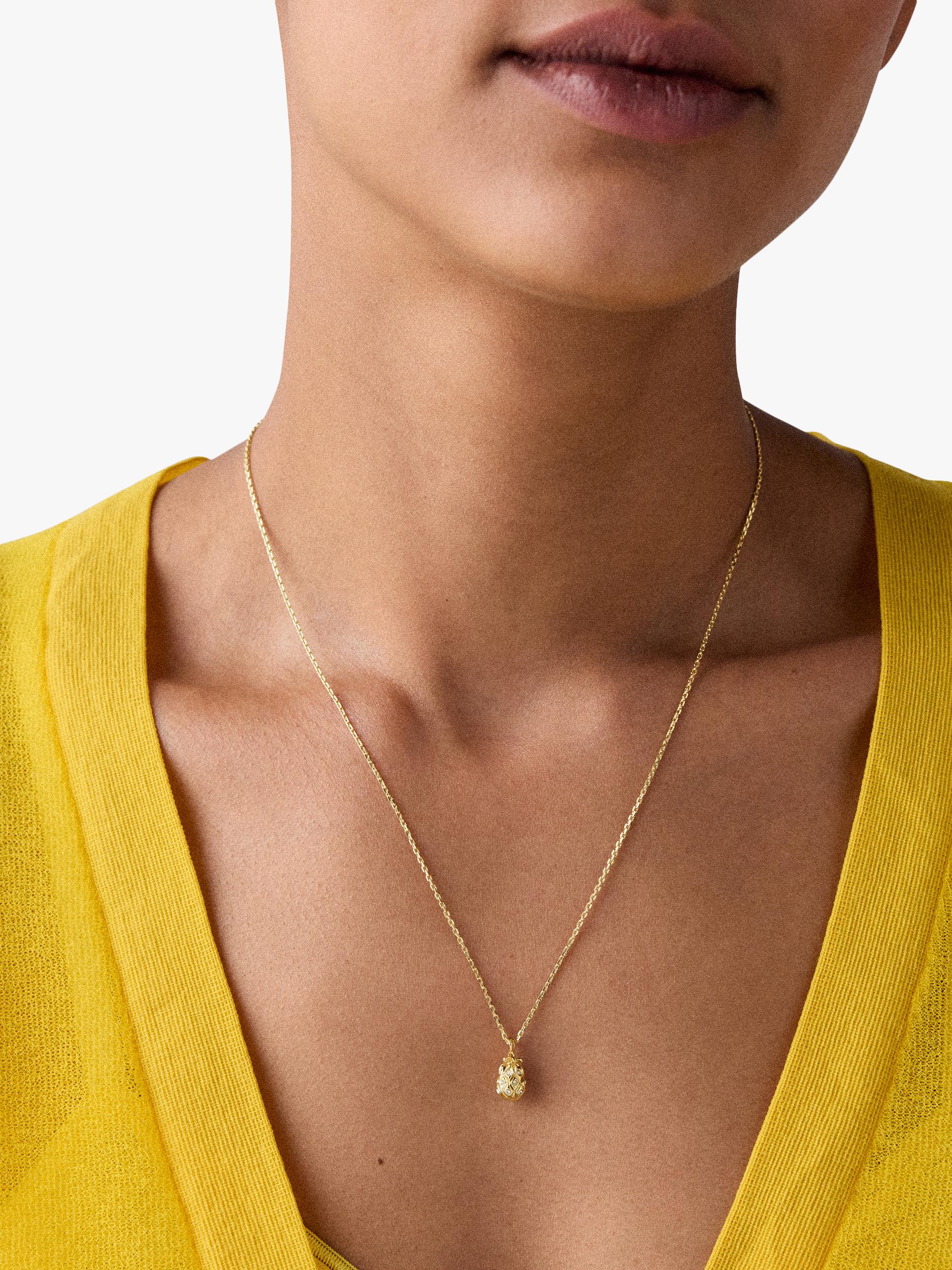 kate spade new york pineapple pendant clear gold, imported from the UK