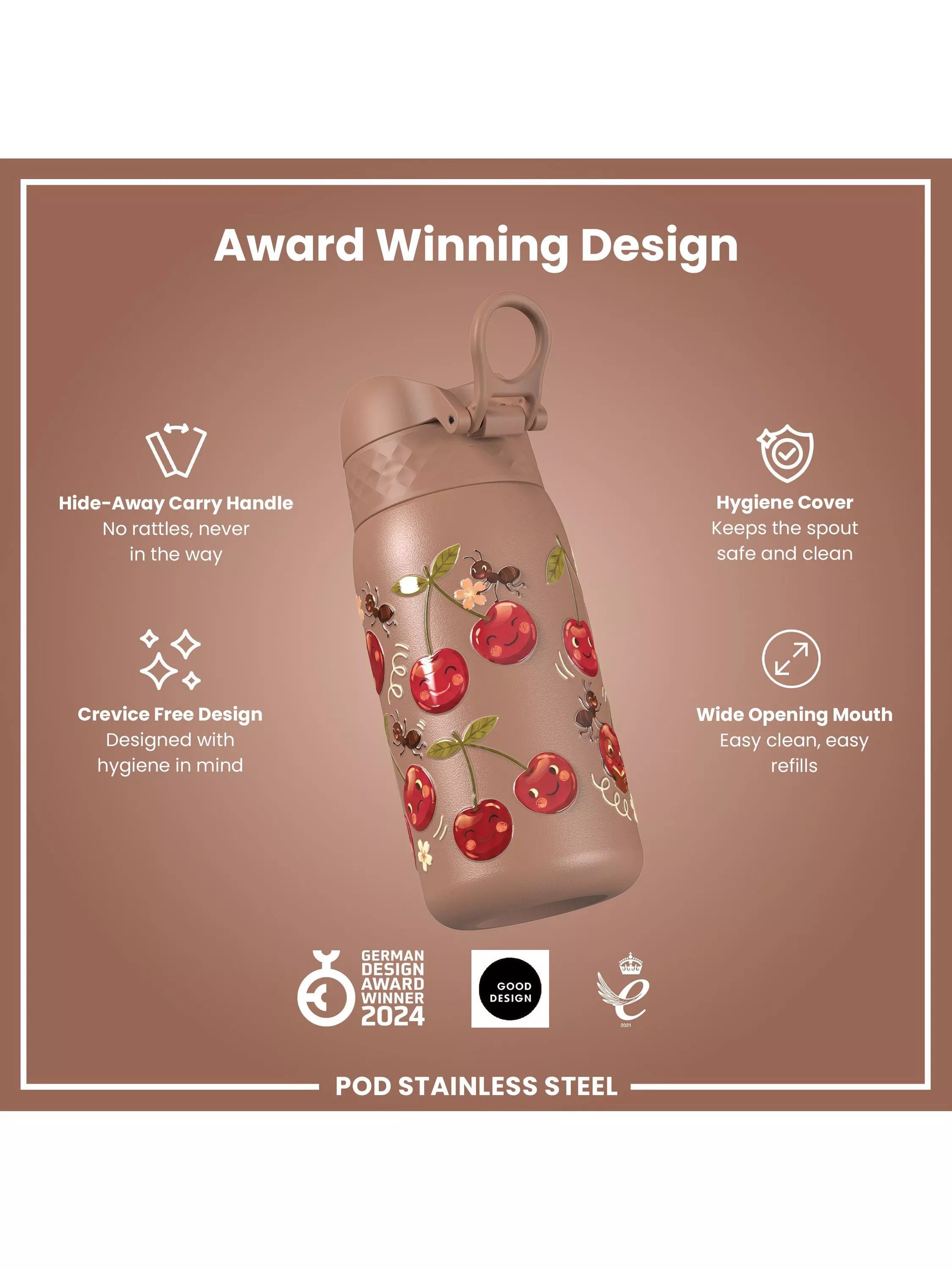 Ion8 kids bottle 400ml, imported from the UK