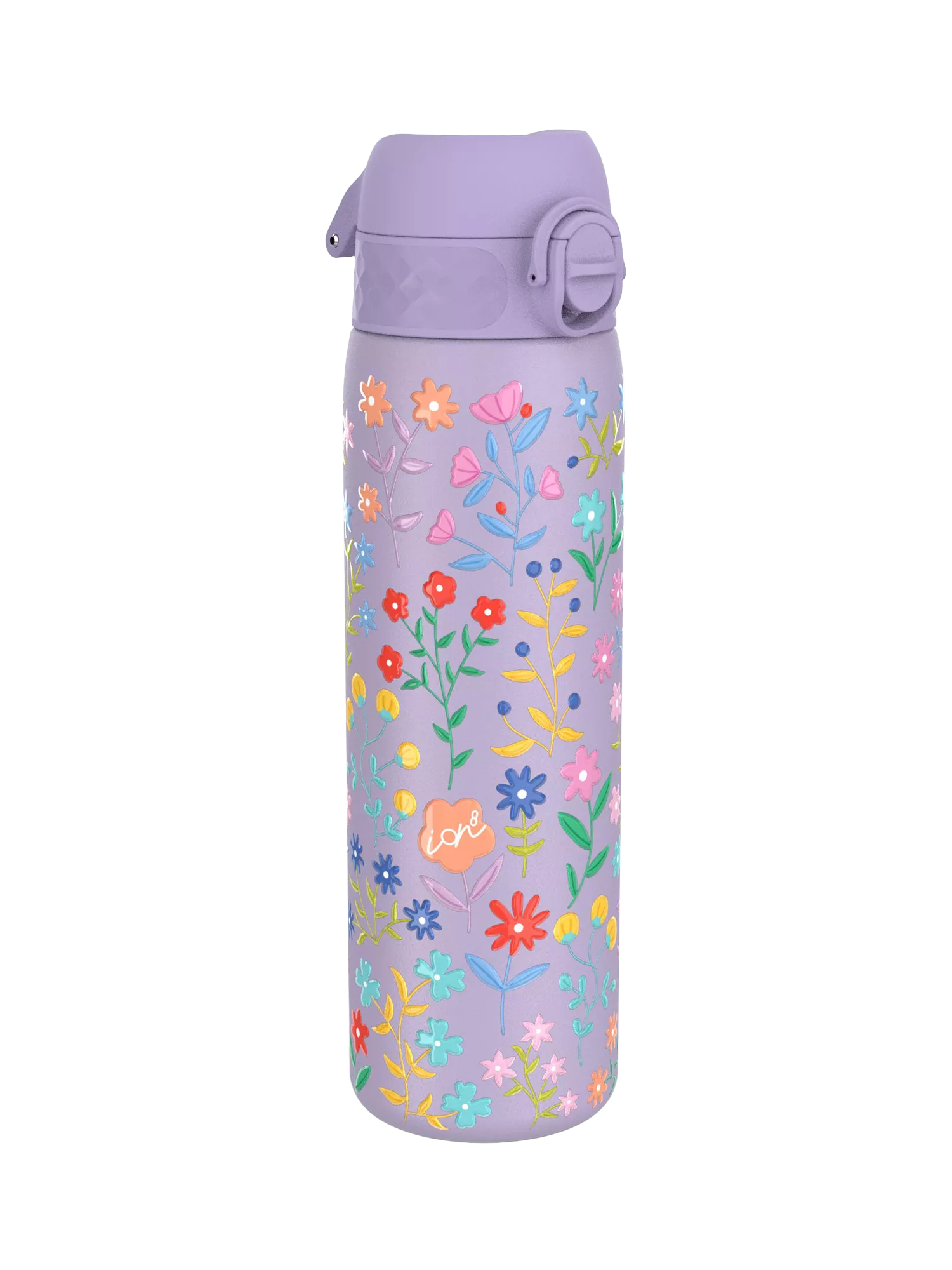 Ion8 drinks bottle purple floral 600ml - British product
