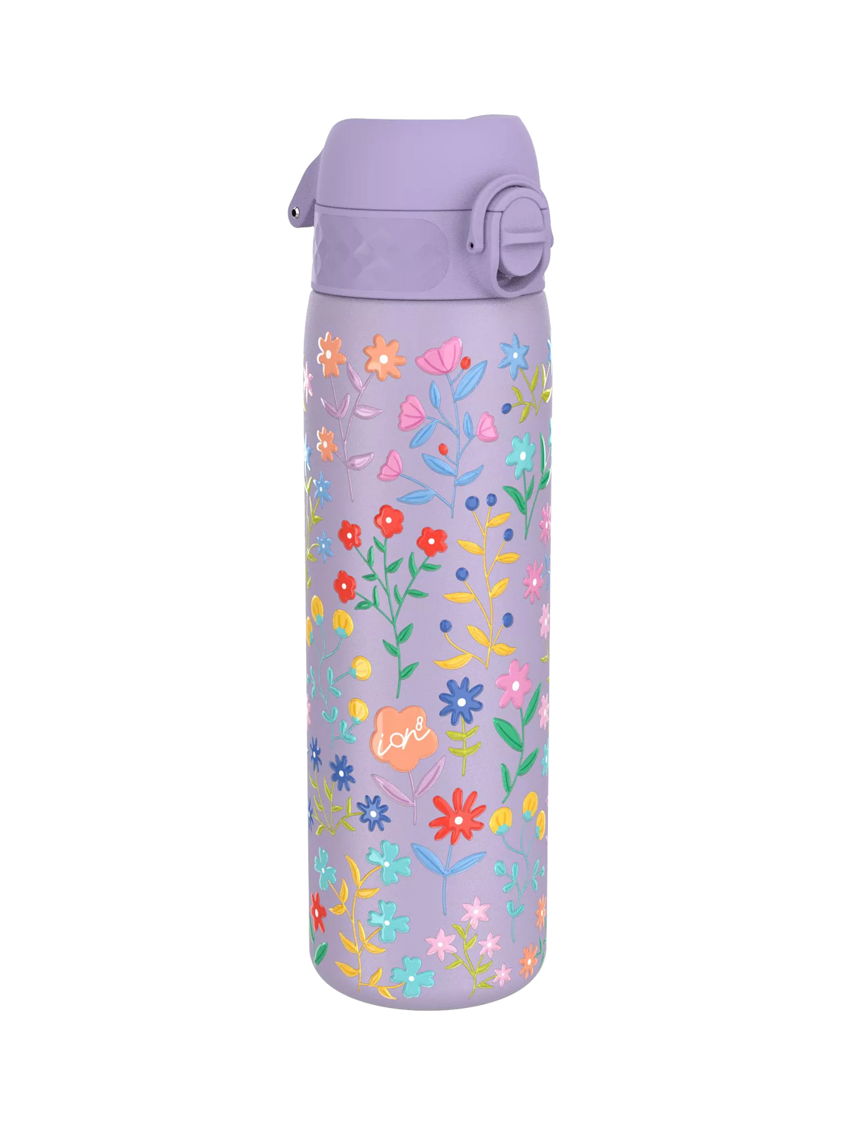 Ion8 drinks bottle purple floral 600ml - British product