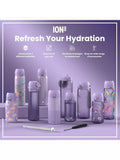 Ion8 drinks bottle purple floral 600ml - British product