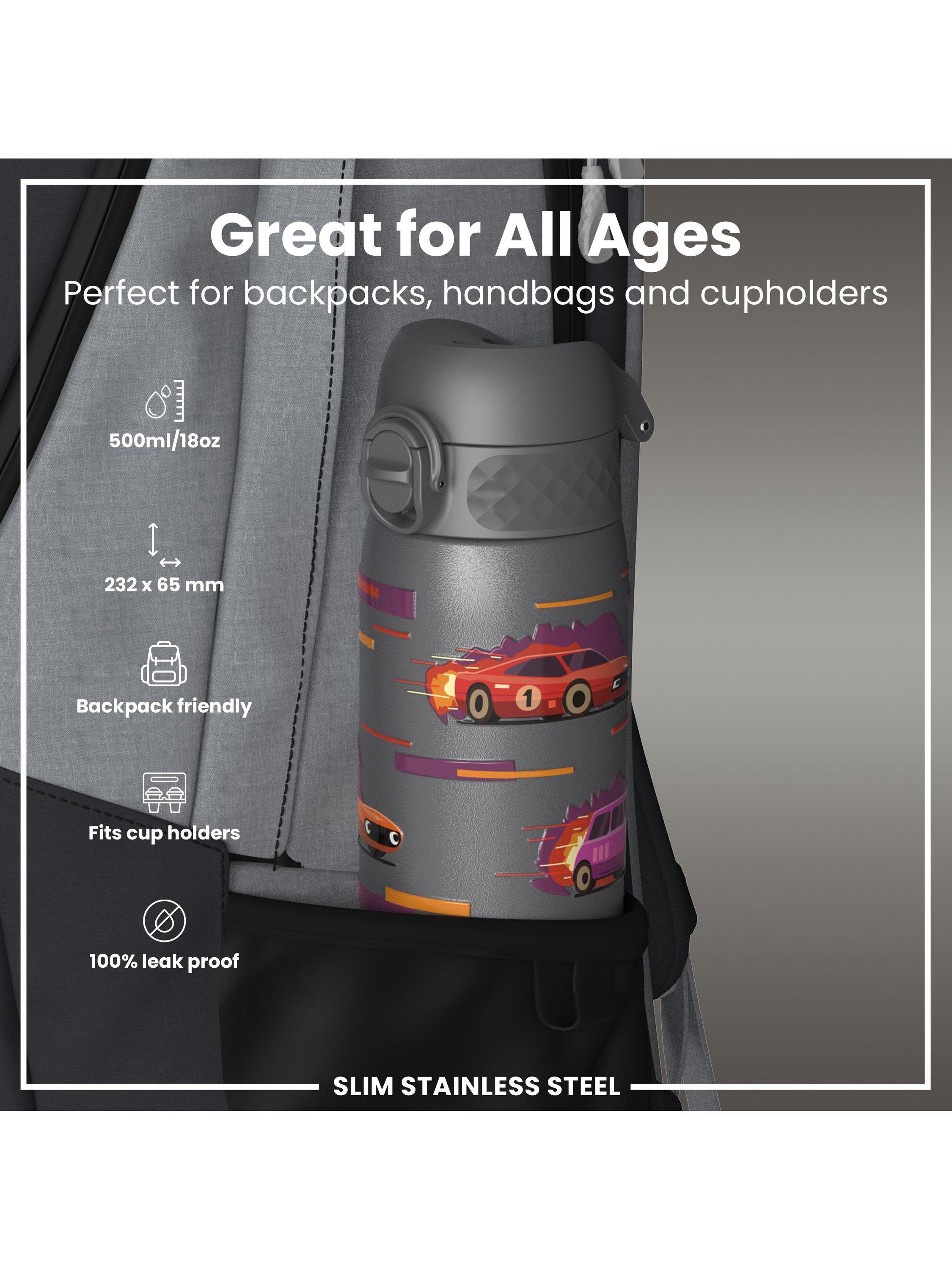 Ion8 stainless steel drinks bottle grey 600ml, imported from the UK