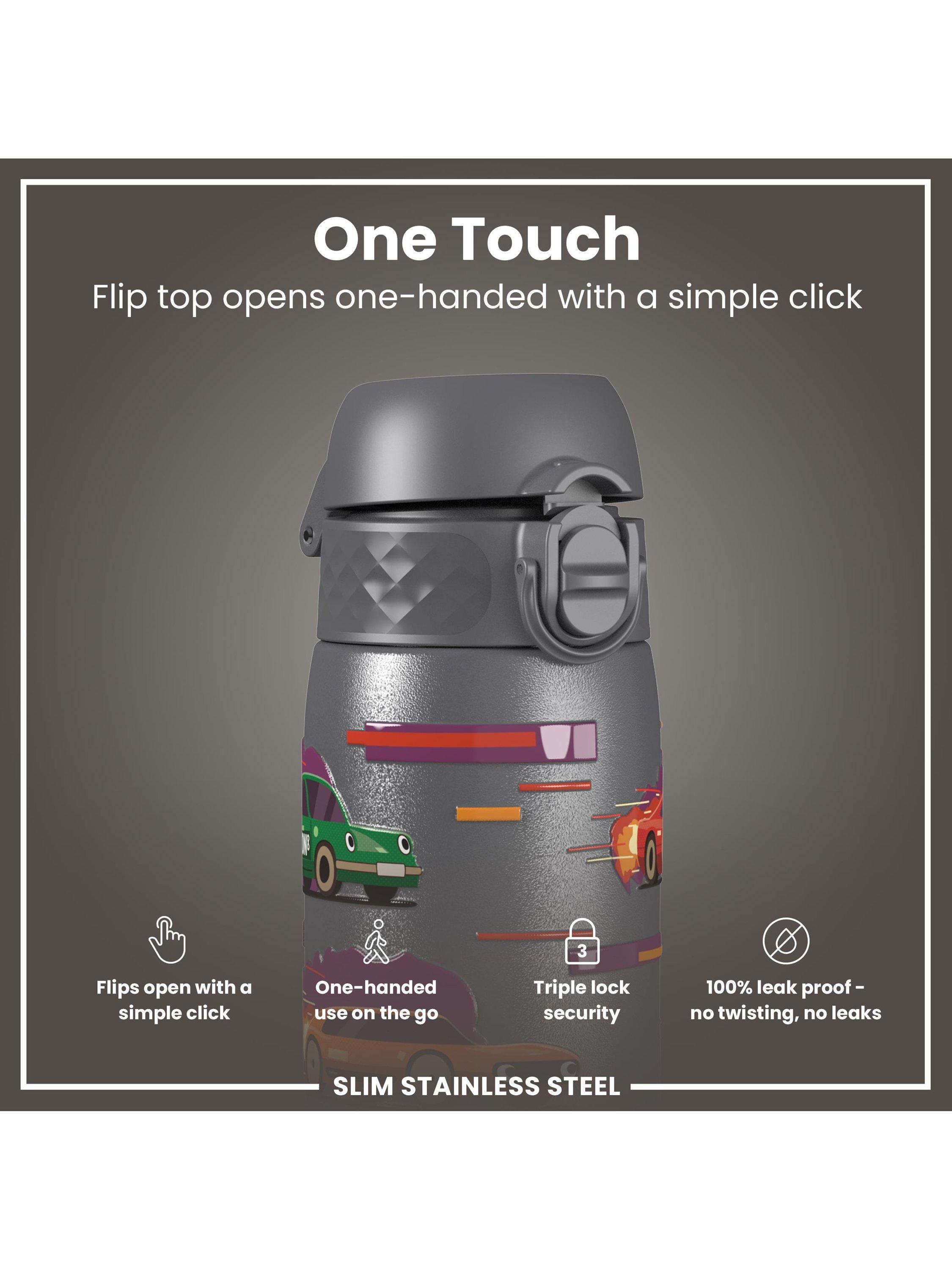 Ion8 stainless steel drinks bottle grey 600ml, imported from the UK