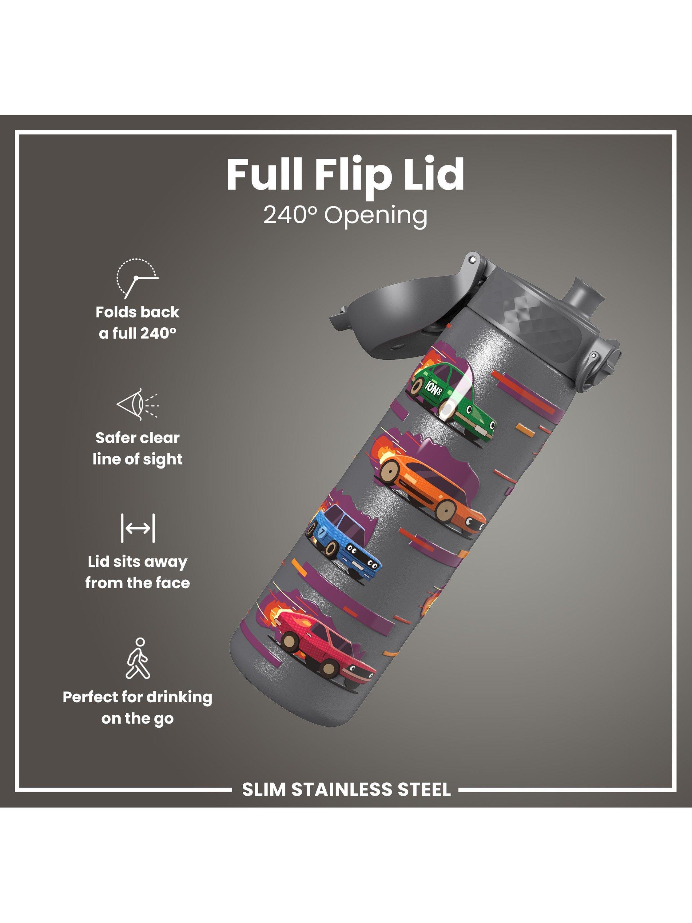 Ion8 stainless steel drinks bottle grey 600ml, imported from the UK