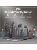 Ion8 stainless steel drinks bottle grey 600ml, imported from the UK