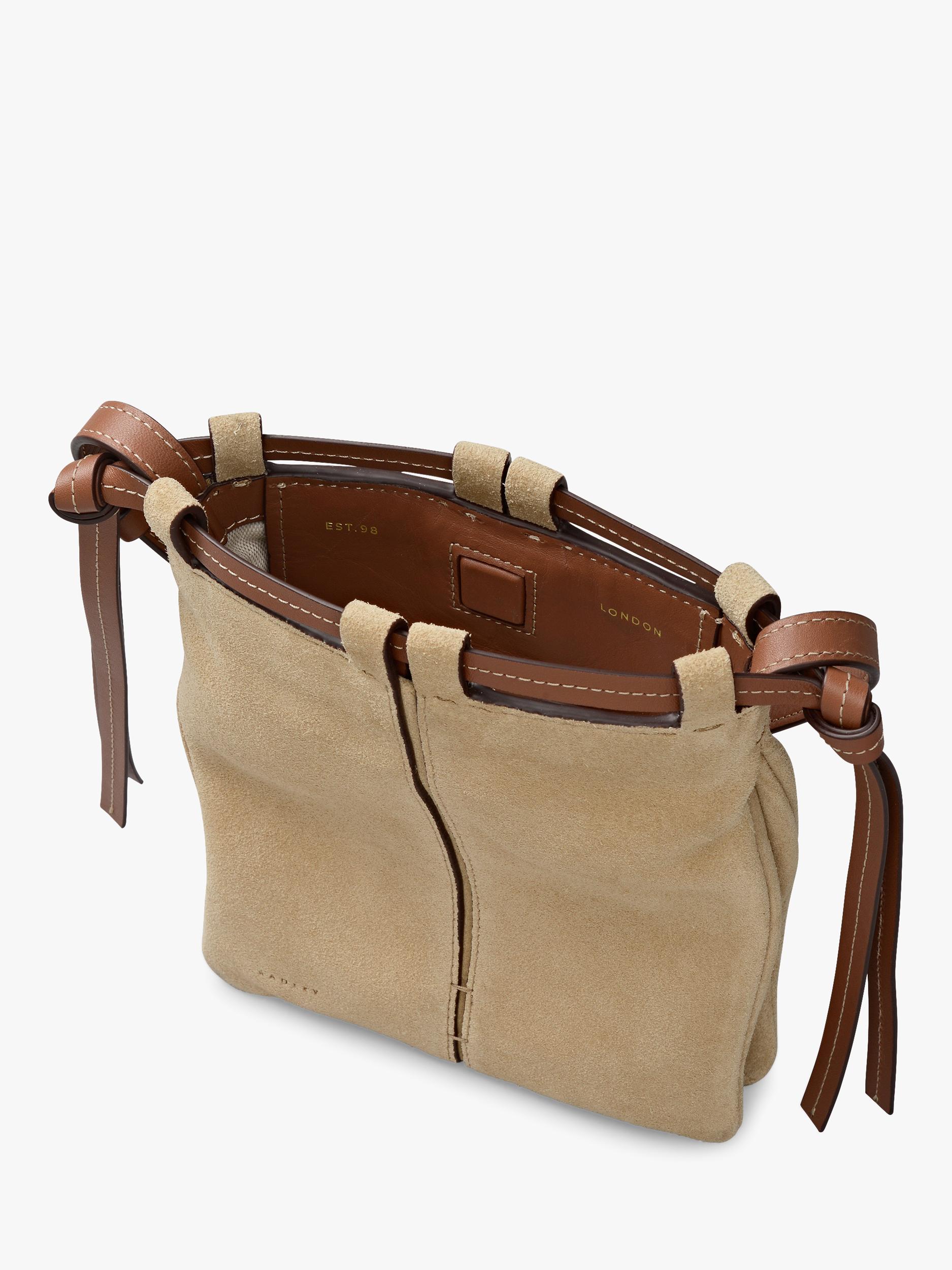 Radley Connaught suede cross body bag Sahara, UK version