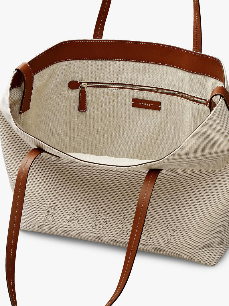 Radley Dukes Place canvas tote bag natural - British product