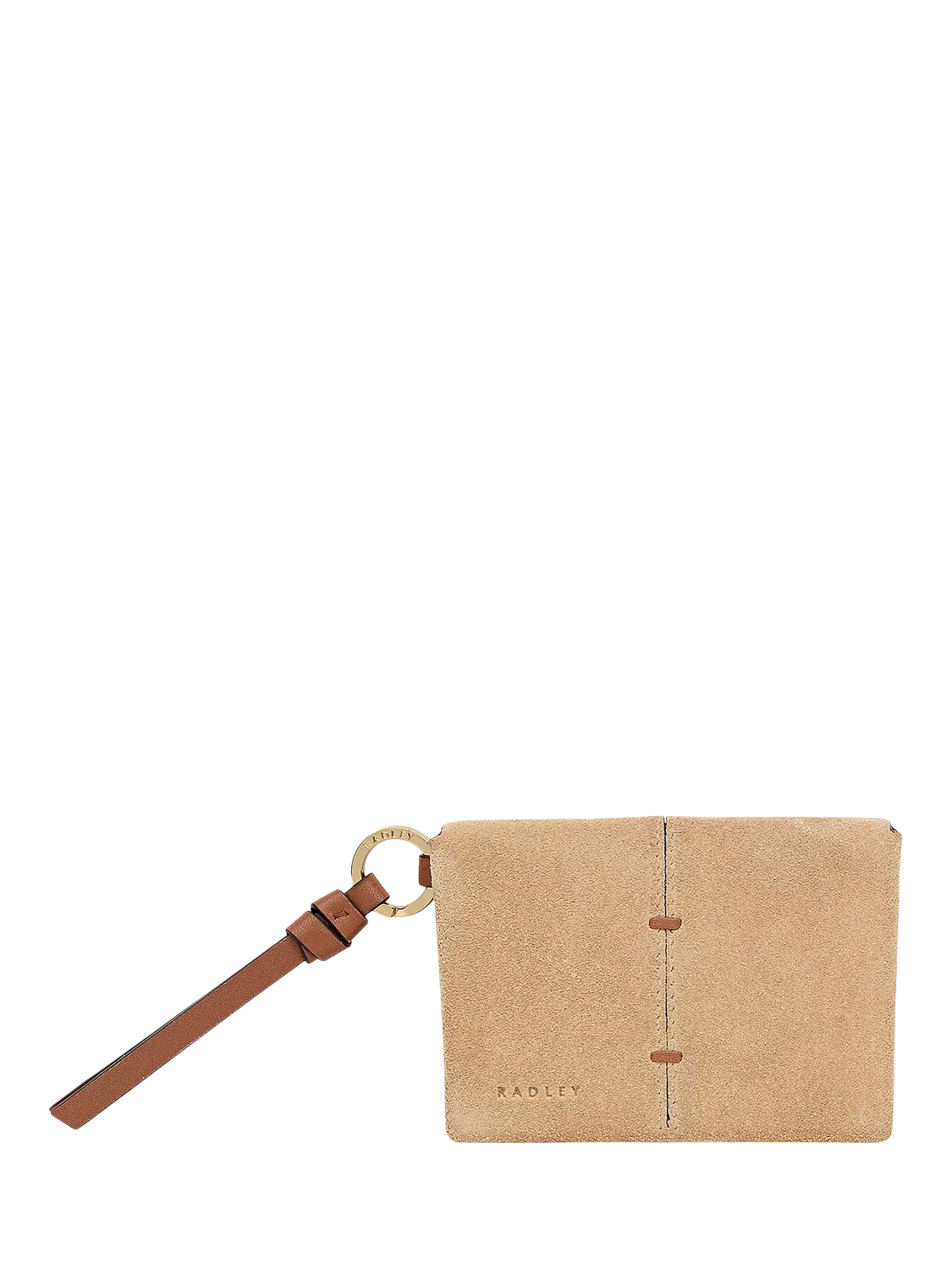 Radley The Connaught suede card holder Sahara, imported from the UK