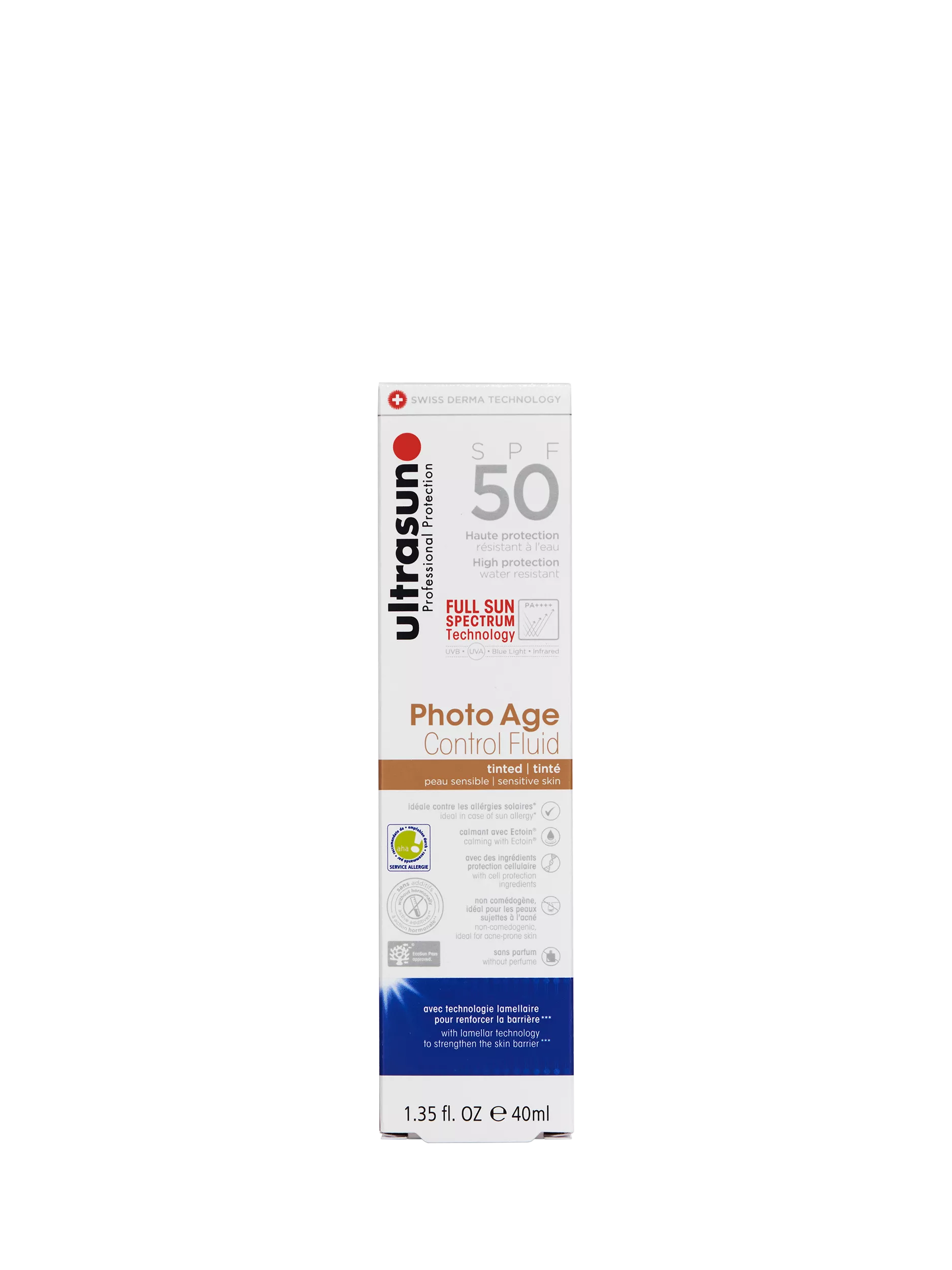 Ultrasun tinted SPF 50 fluid 40ml, imported from the UK