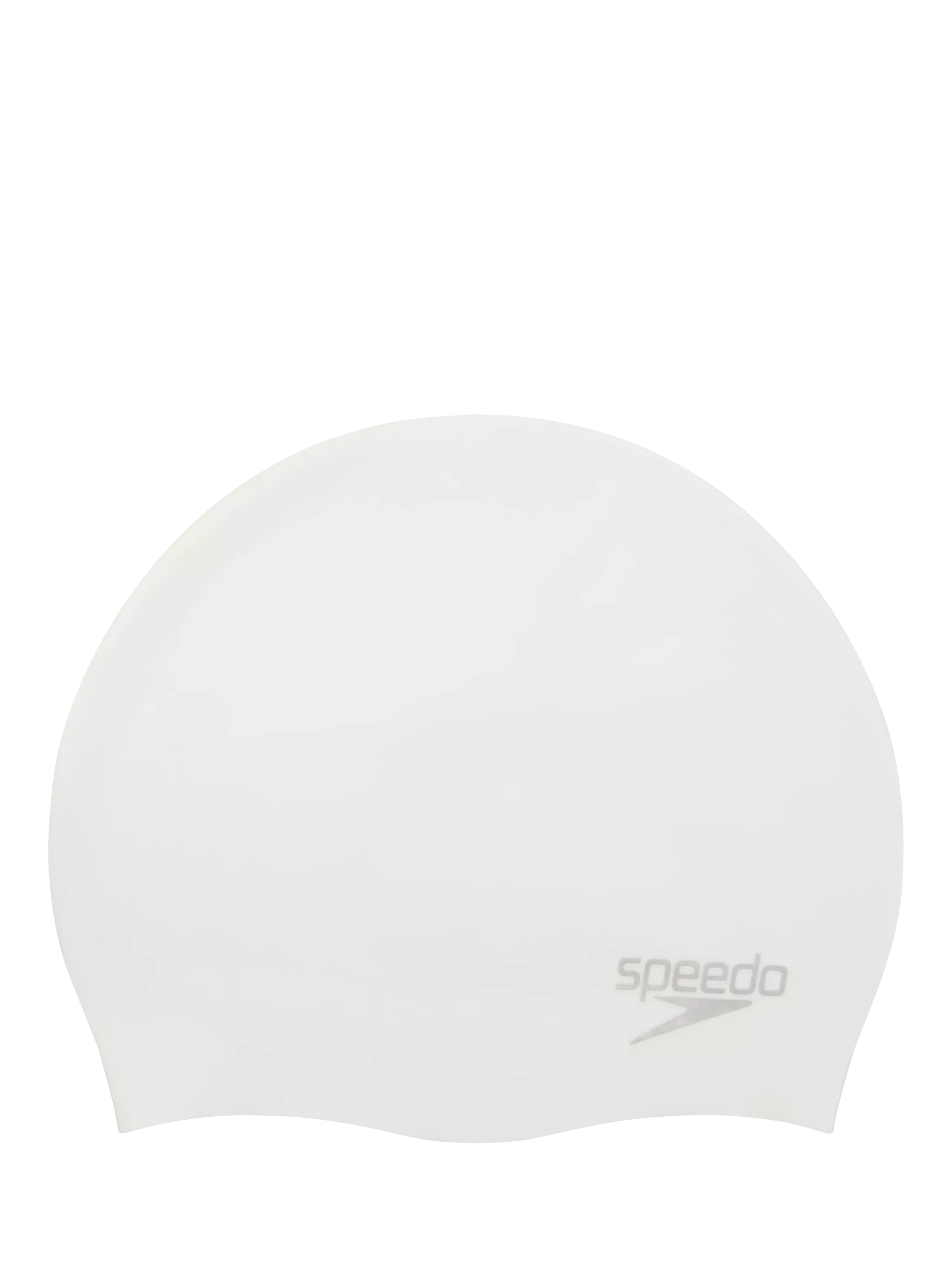 Speedo moulded silicone swim cap white silver (British brand)