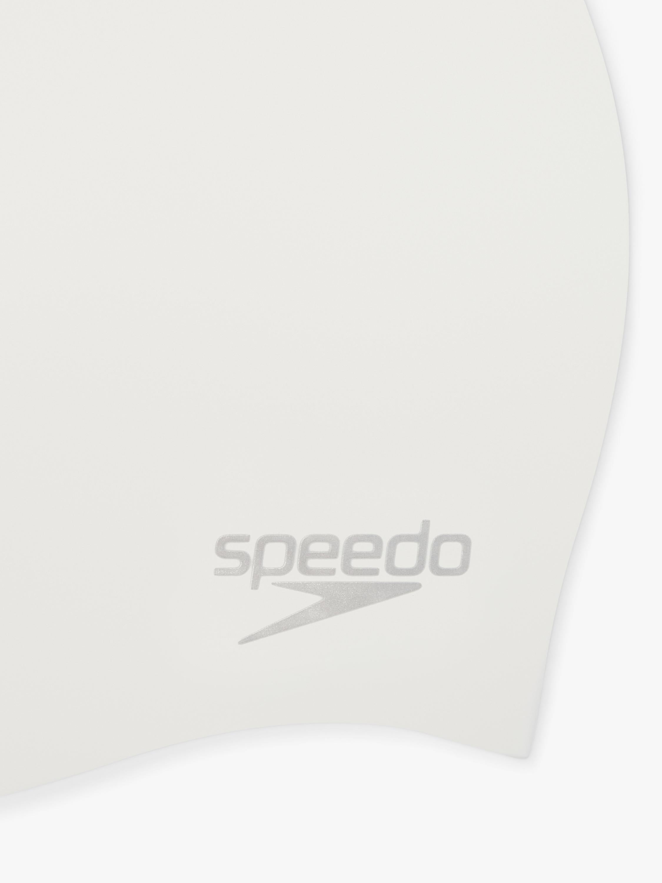 Speedo moulded silicone swim cap white silver (British brand)