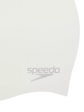 Speedo moulded silicone swim cap white silver (British brand)