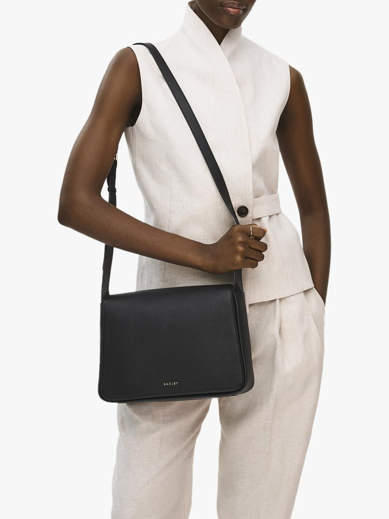 Radley crossbody bag black leather, imported from the UK