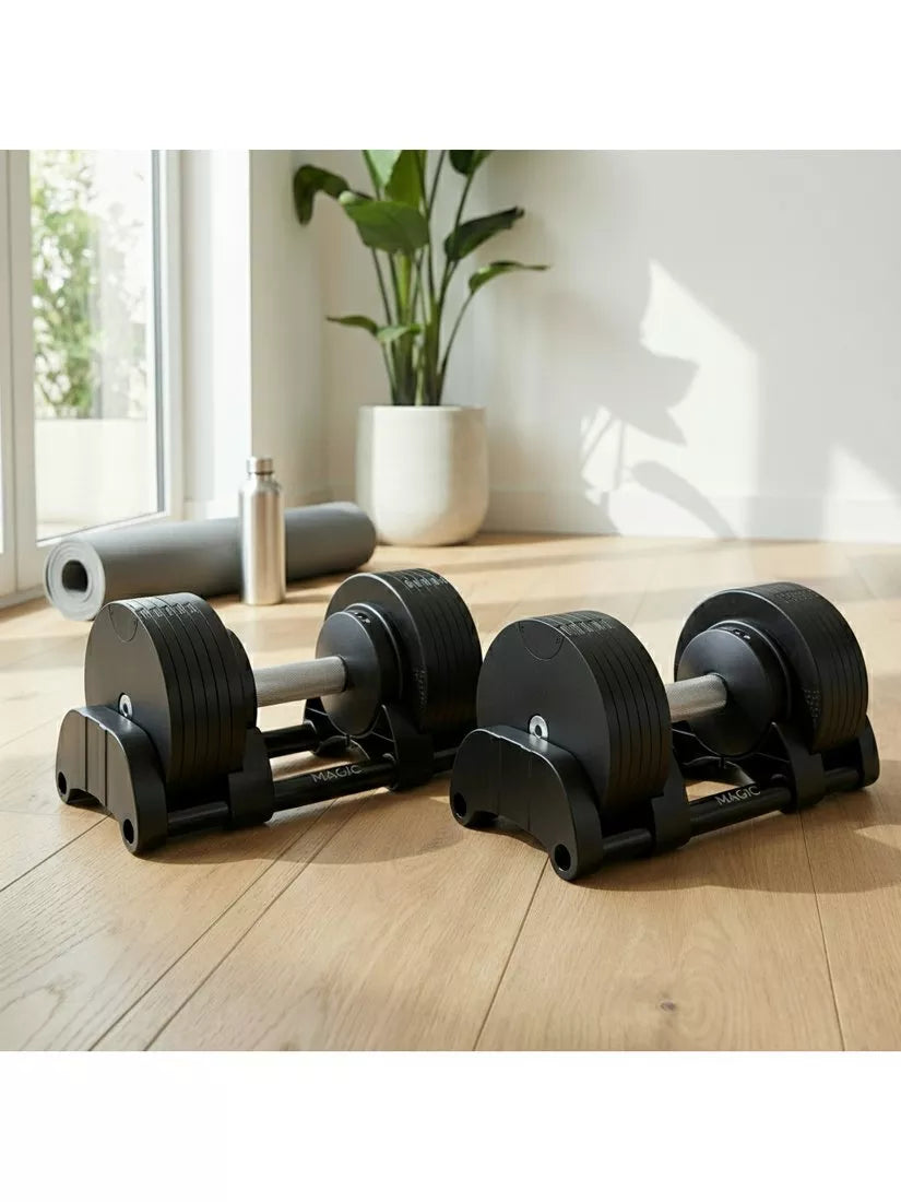 MAGIC AI smart adjustable dumbbells 10-in-1 (British brand)