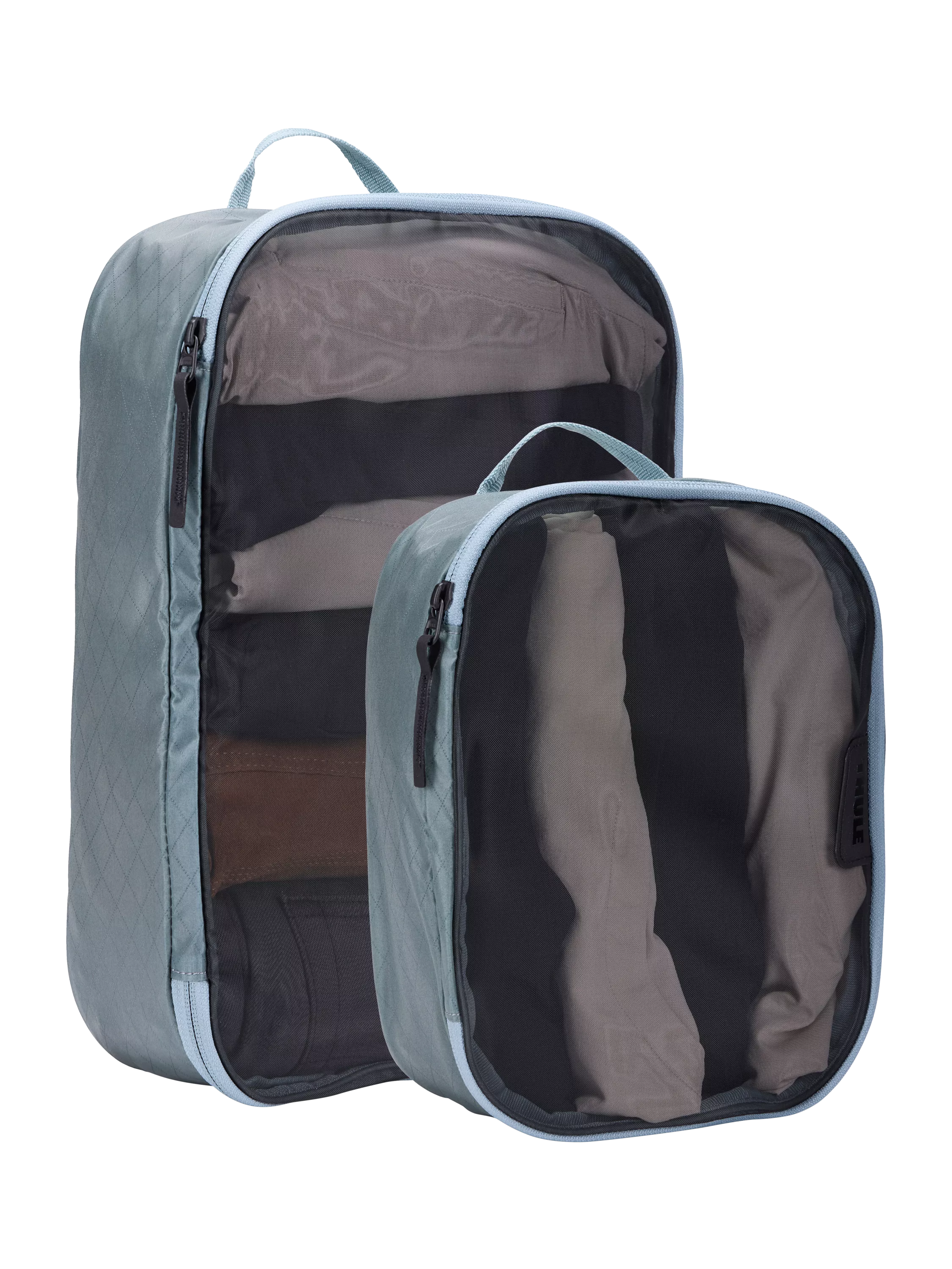Thule packing cube set in Pond Grey, imported from the UK
