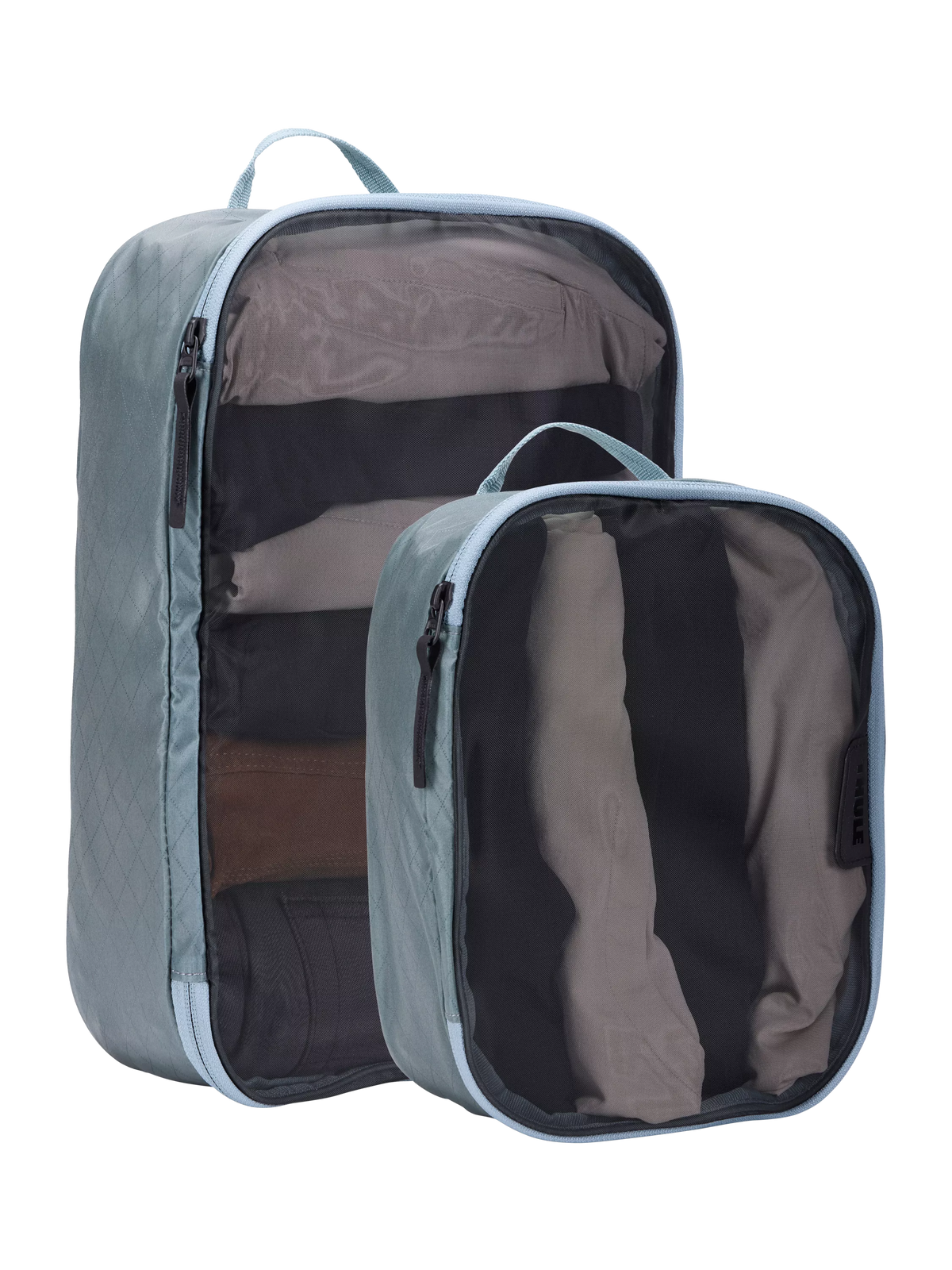 Thule packing cube set in Pond Grey, imported from the UK