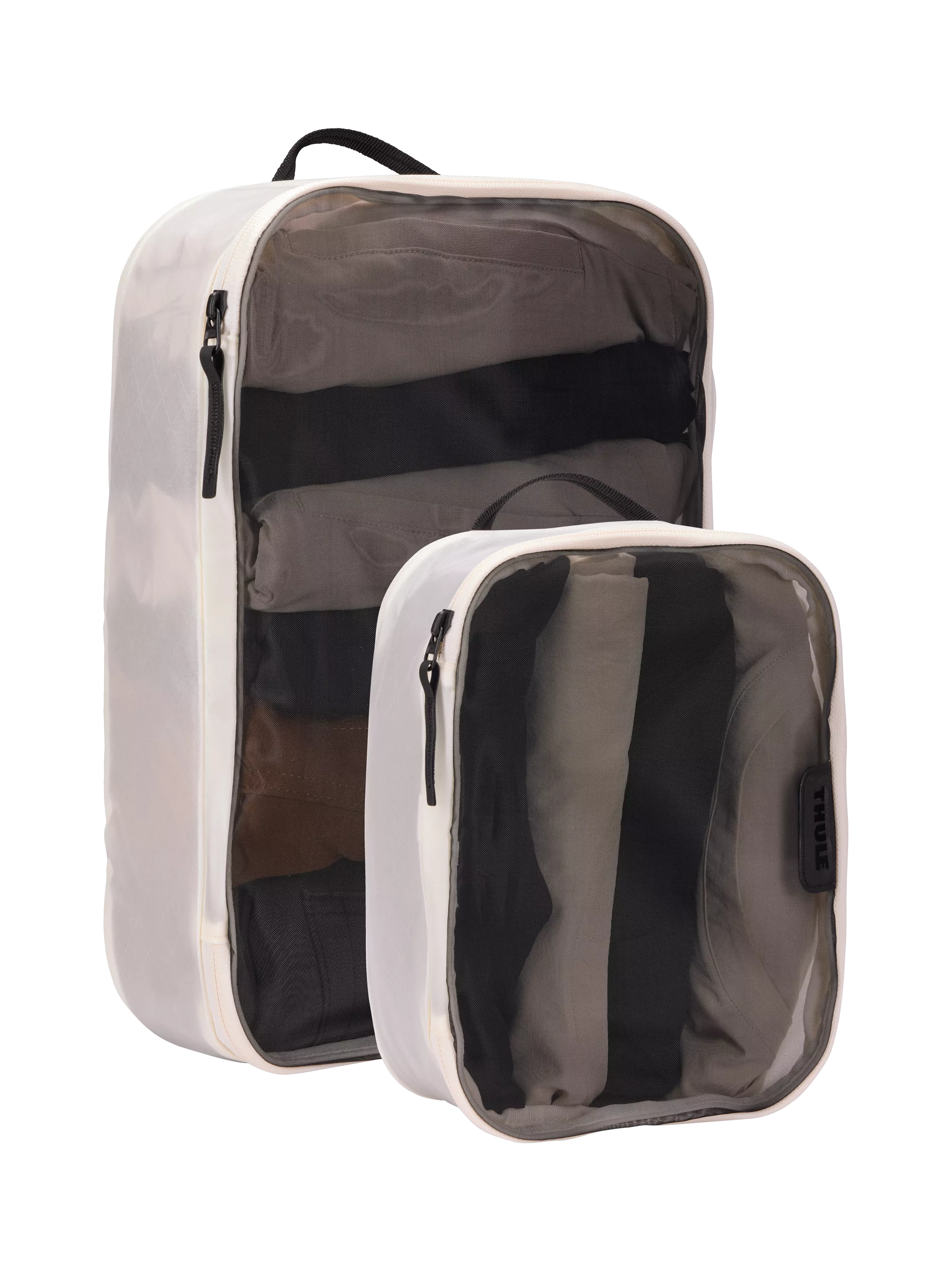 Thule packing cubes set medium small white recycled nylon, UK version