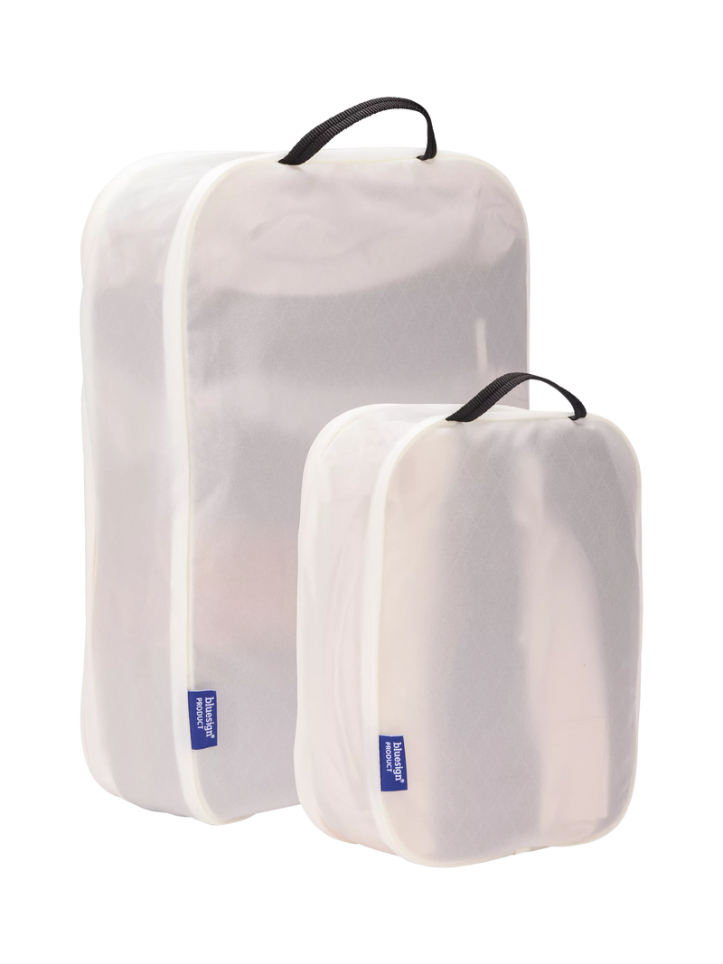 Thule packing cubes set medium small white recycled nylon, UK version