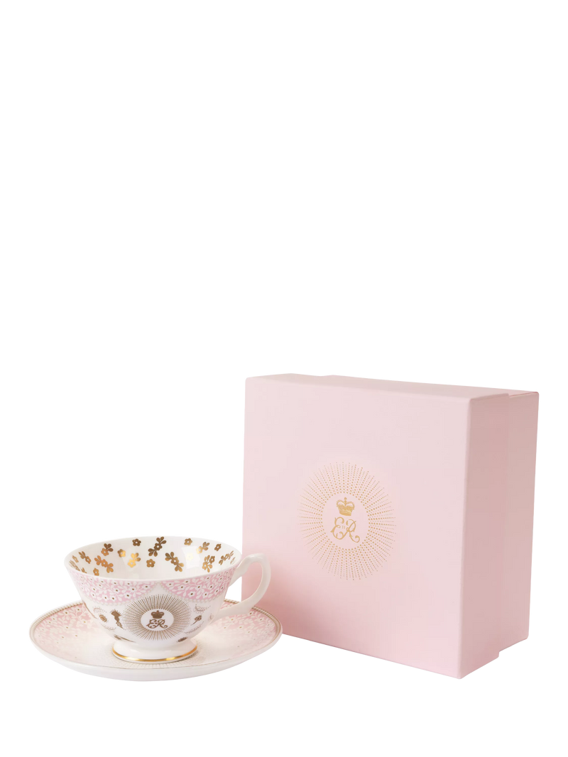 Royal Collection Queen Elizabeth II Centenary teacup and saucer, imported from the UK