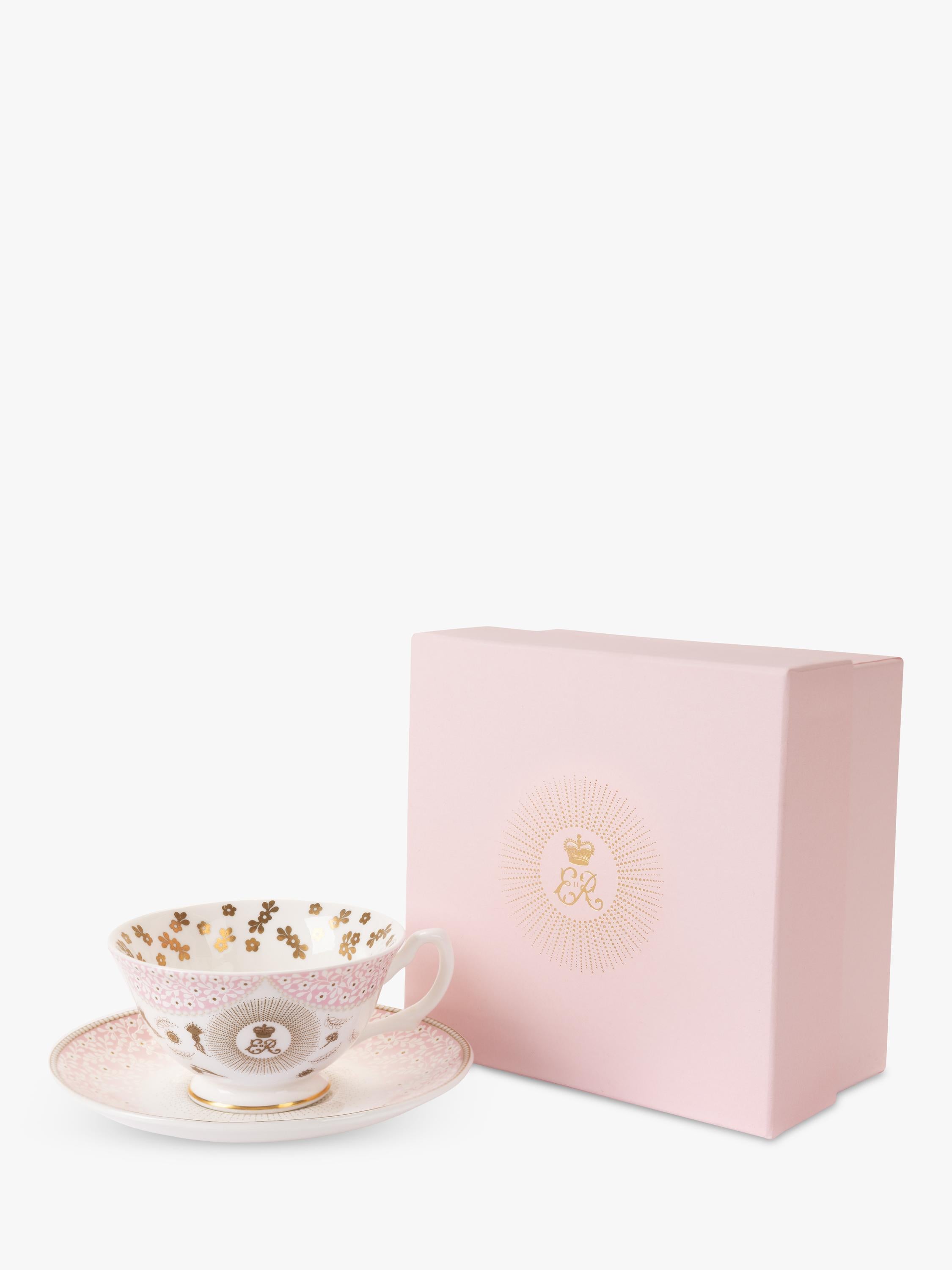 Royal Collection Queen Elizabeth II Centenary teacup and saucer, imported from the UK