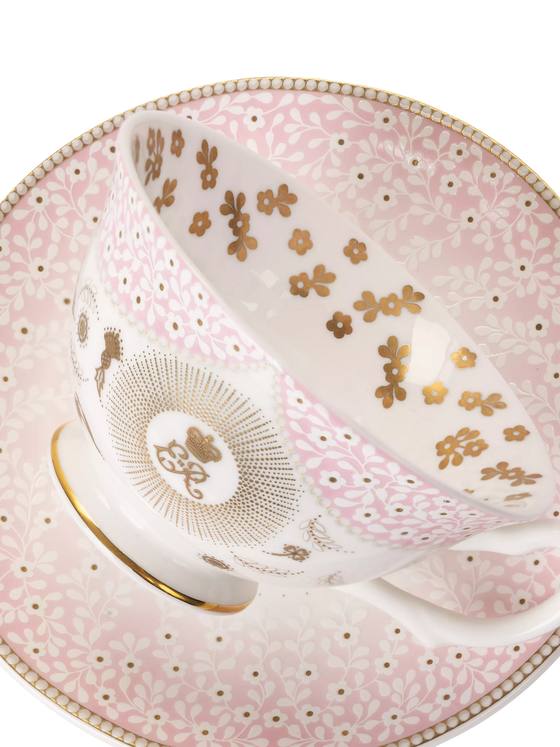 Royal Collection Queen Elizabeth II Centenary teacup and saucer, imported from the UK