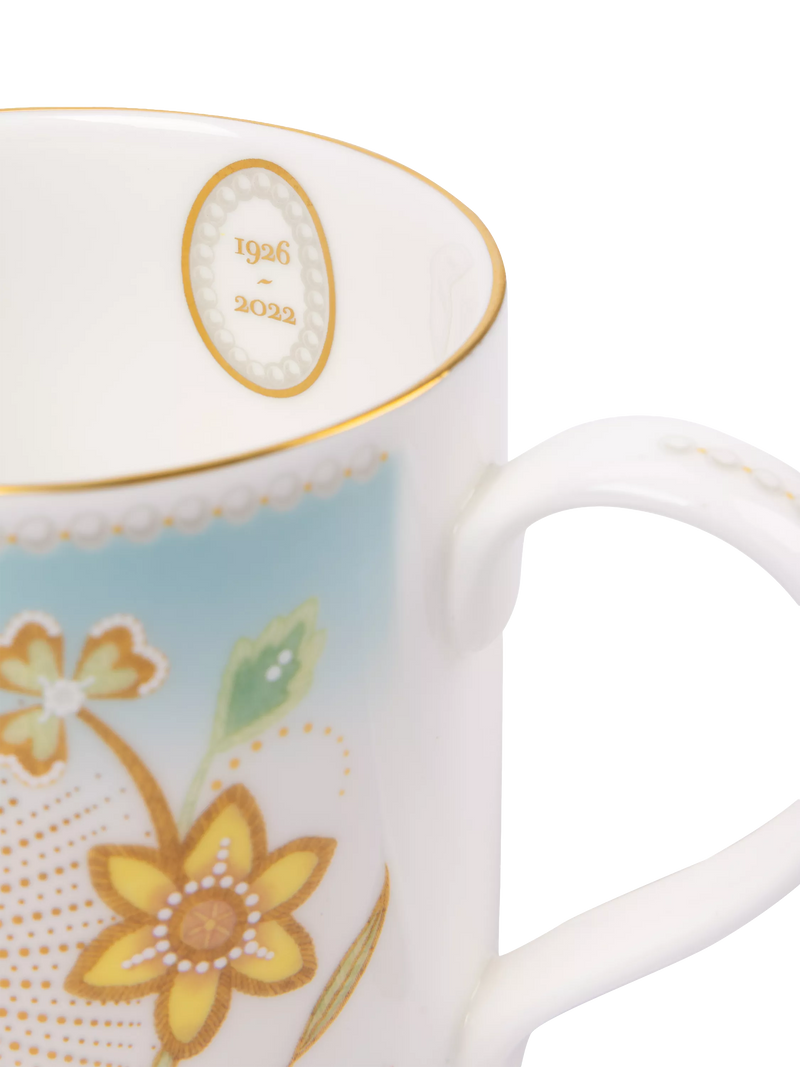 Royal Collection Queen Elizabeth II centenary mug blue 350ml - British product
