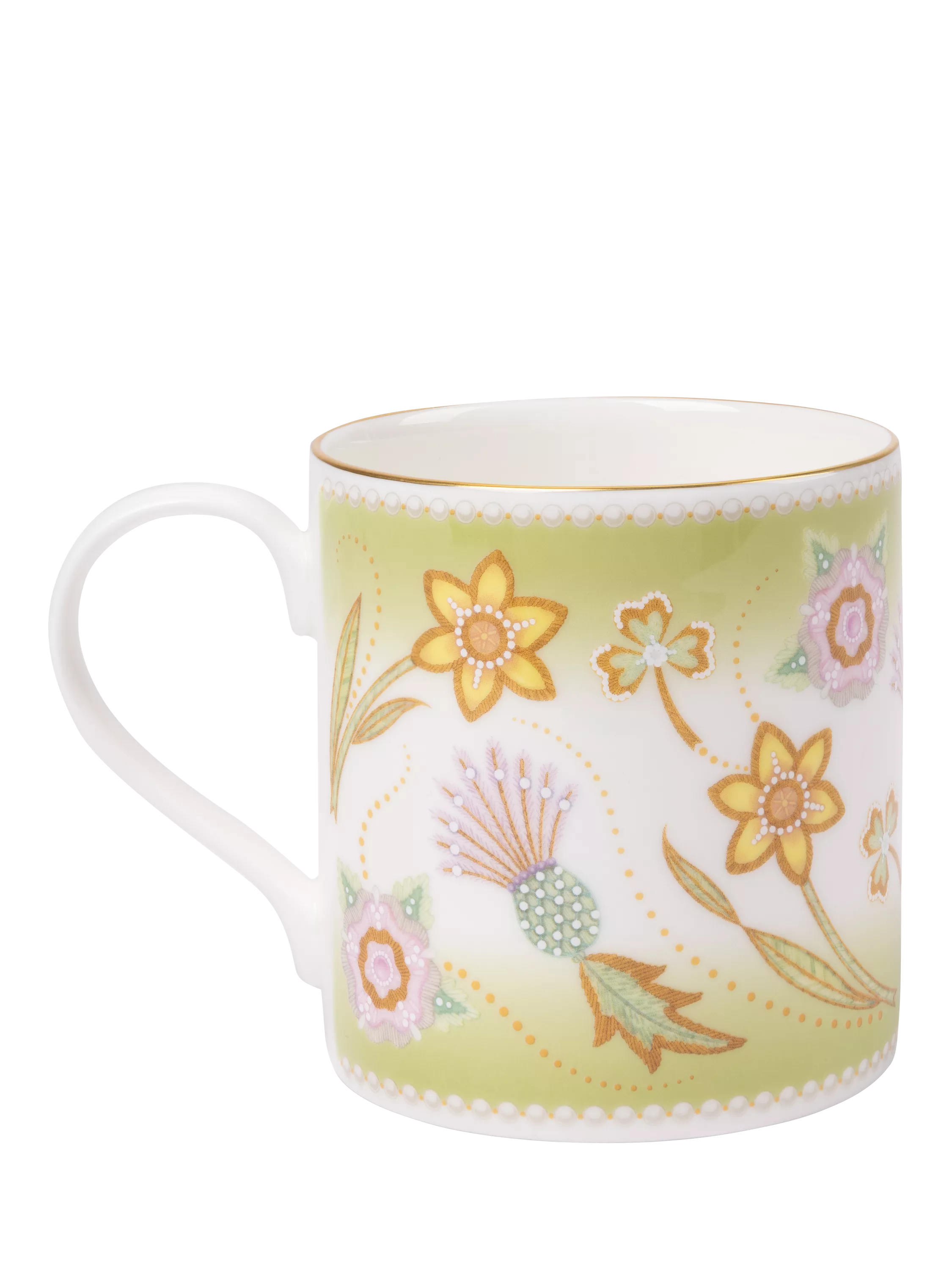 Royal Collection fine bone china mug green 350ml, imported from the UK