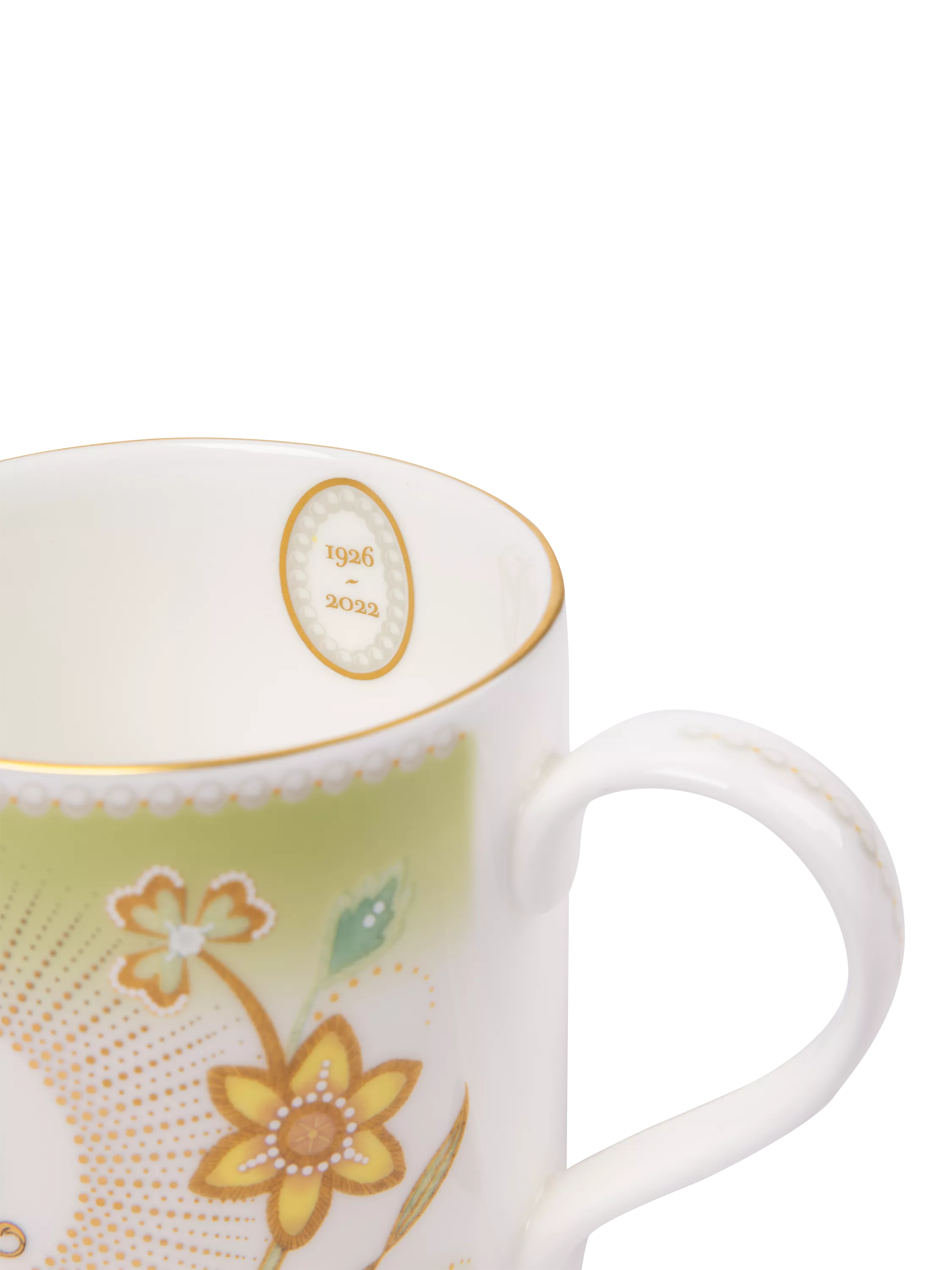 Royal Collection fine bone china mug green 350ml, imported from the UK