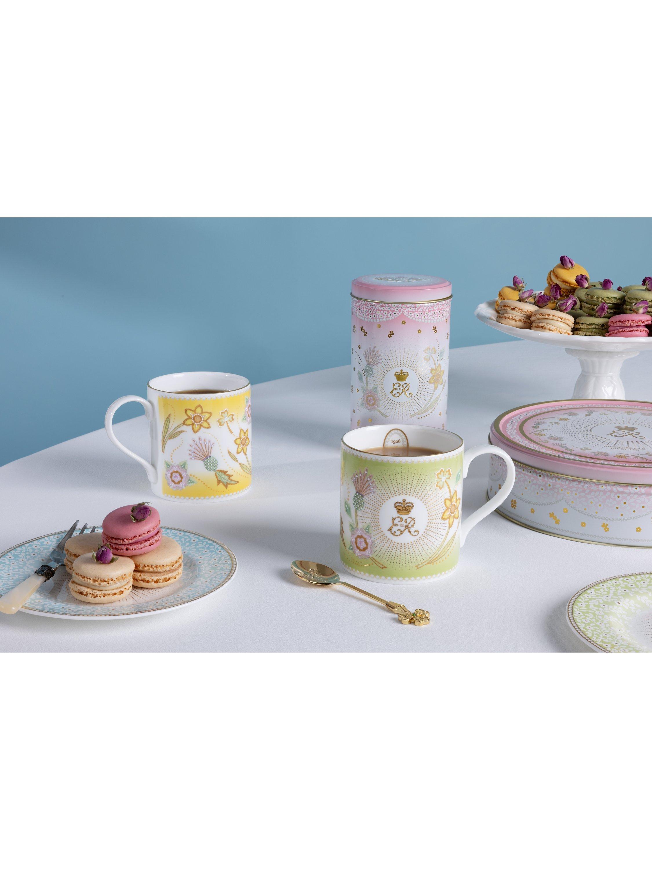 Royal Collection fine bone china mug green 350ml, imported from the UK