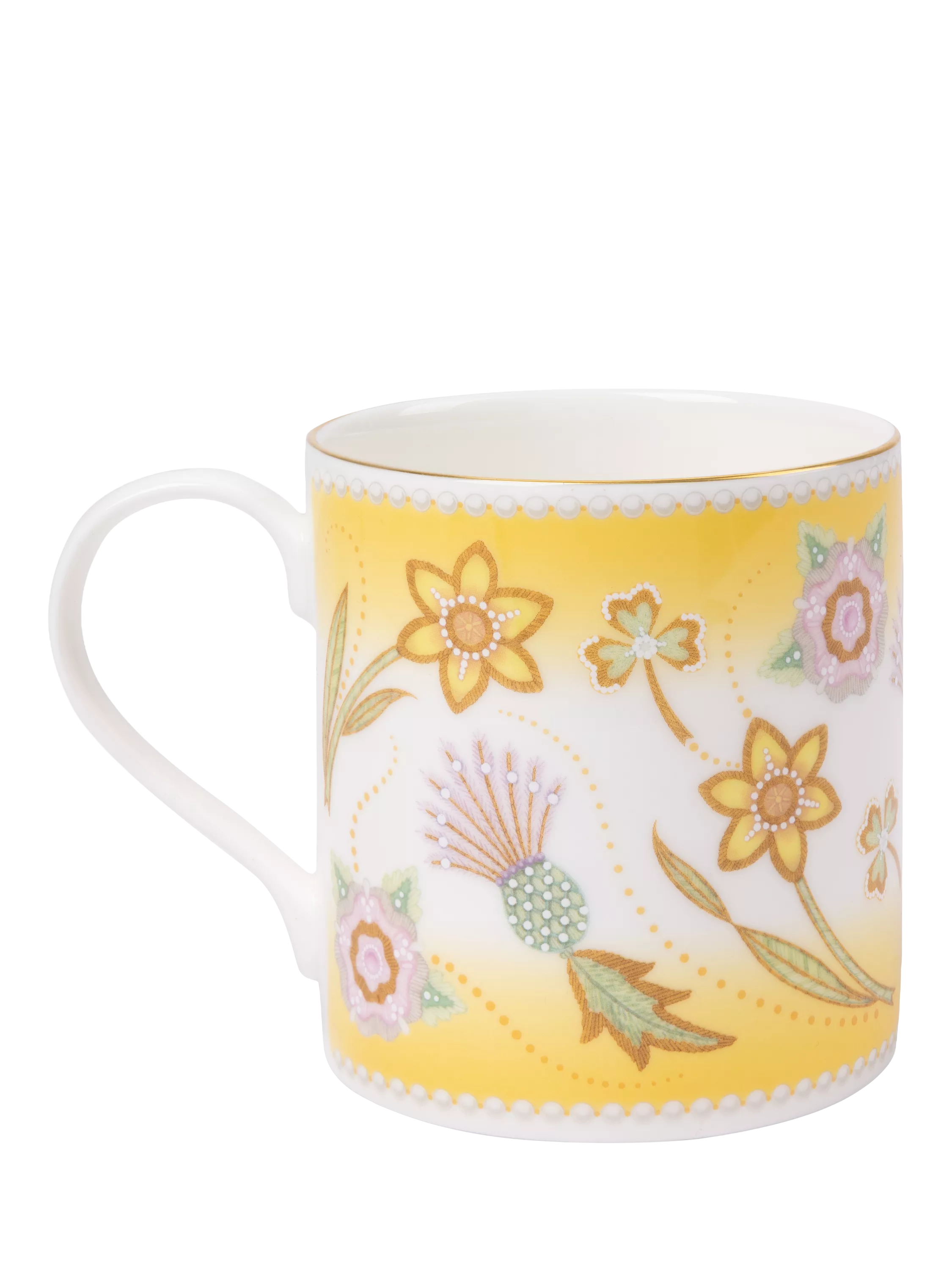 Royal Collection Queen Elizabeth II centenary yellow bone china mug - British product