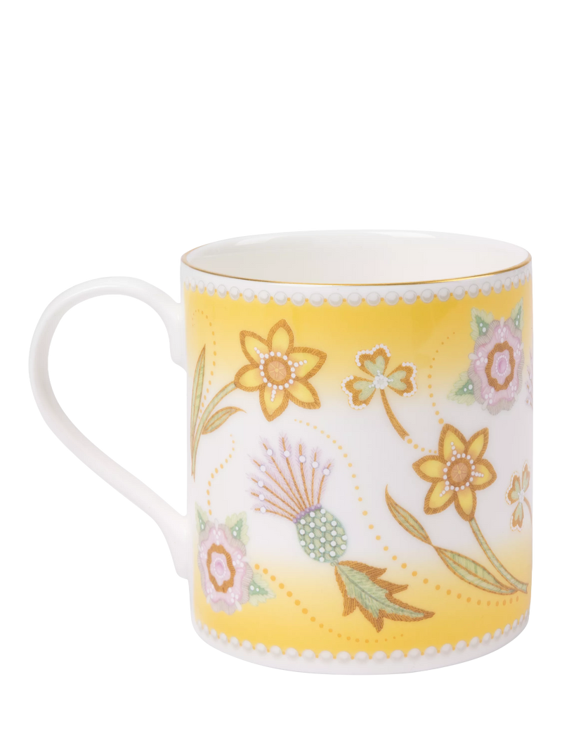 Royal Collection Queen Elizabeth II centenary yellow bone china mug - British product