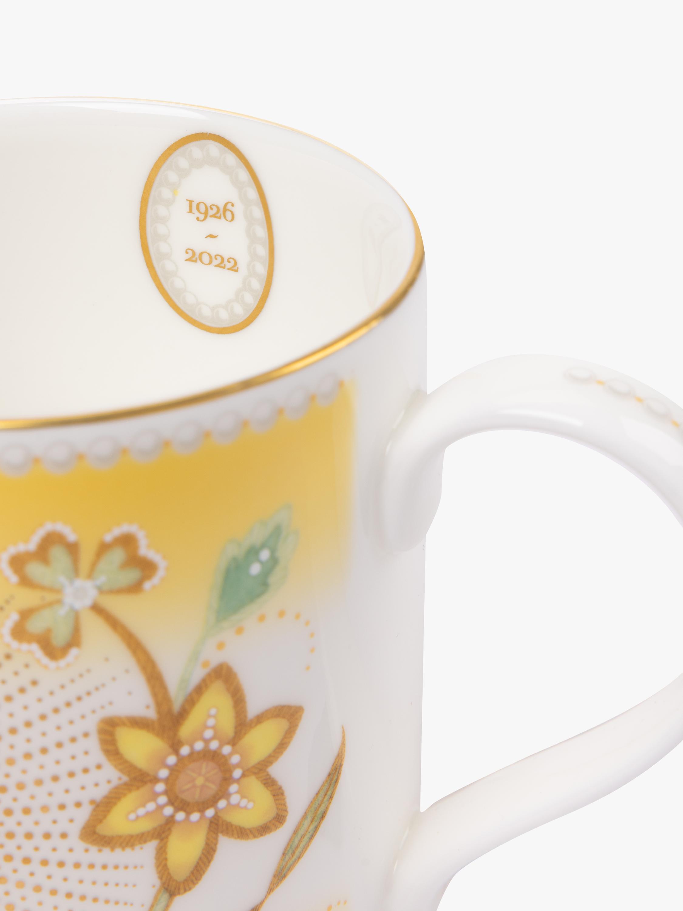 Royal Collection Queen Elizabeth II centenary yellow bone china mug - British product