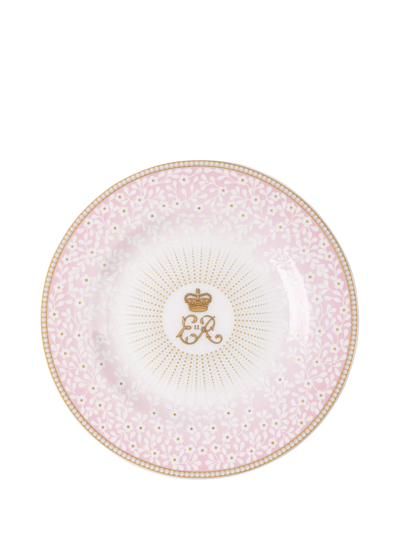 Royal Collection pink fine bone china side plate, imported from the UK