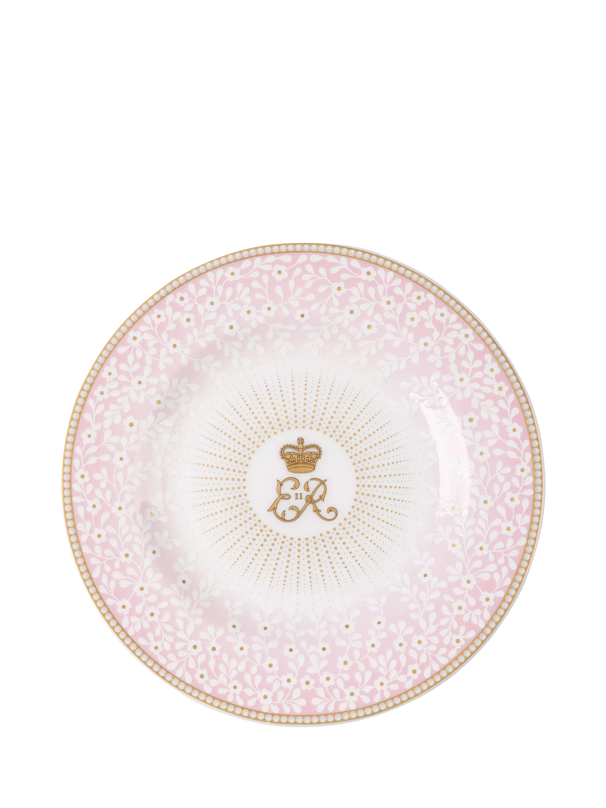 Royal Collection pink fine bone china side plate, imported from the UK
