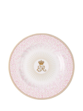 Royal Collection pink fine bone china side plate, imported from the UK