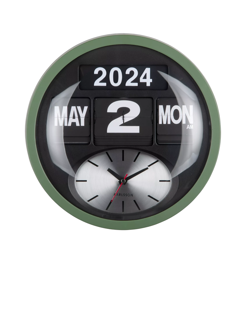 Karlsson Round Flip wall clock 32cm, imported from the UK