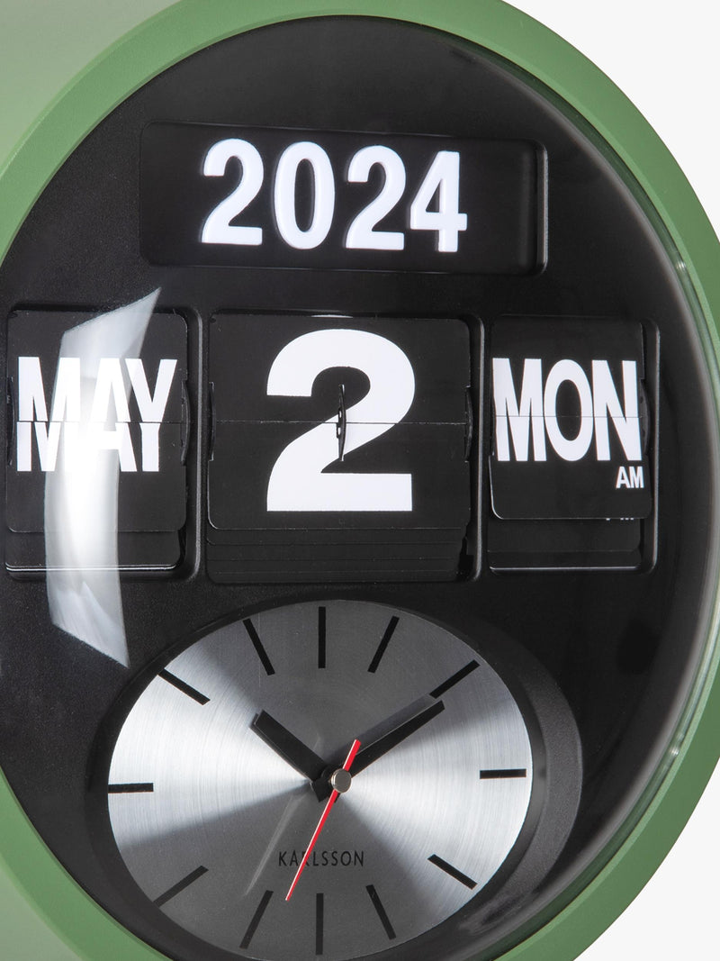 Karlsson Round Flip wall clock 32cm, imported from the UK