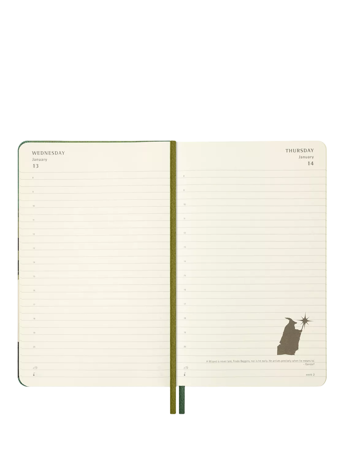 Moleskine large LOTR Merry & Pippin diary 2027, imported from the UK