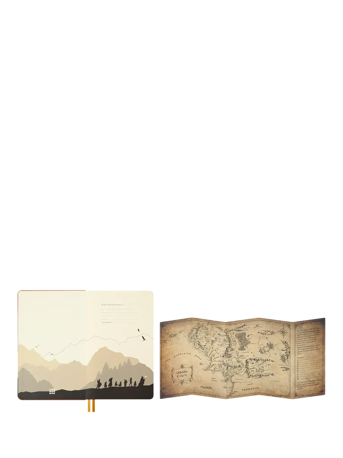 Moleskine Lord of the Rings notebook set with pencils in gift box, UK version