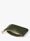 Aspinal of London Small Ella Leather Pouch in moss green, UK version