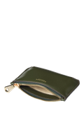Aspinal of London Small Ella Leather Pouch in moss green, UK version