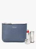 Aspinal of London small Ella leather pouch in Heritage Blue (British brand)