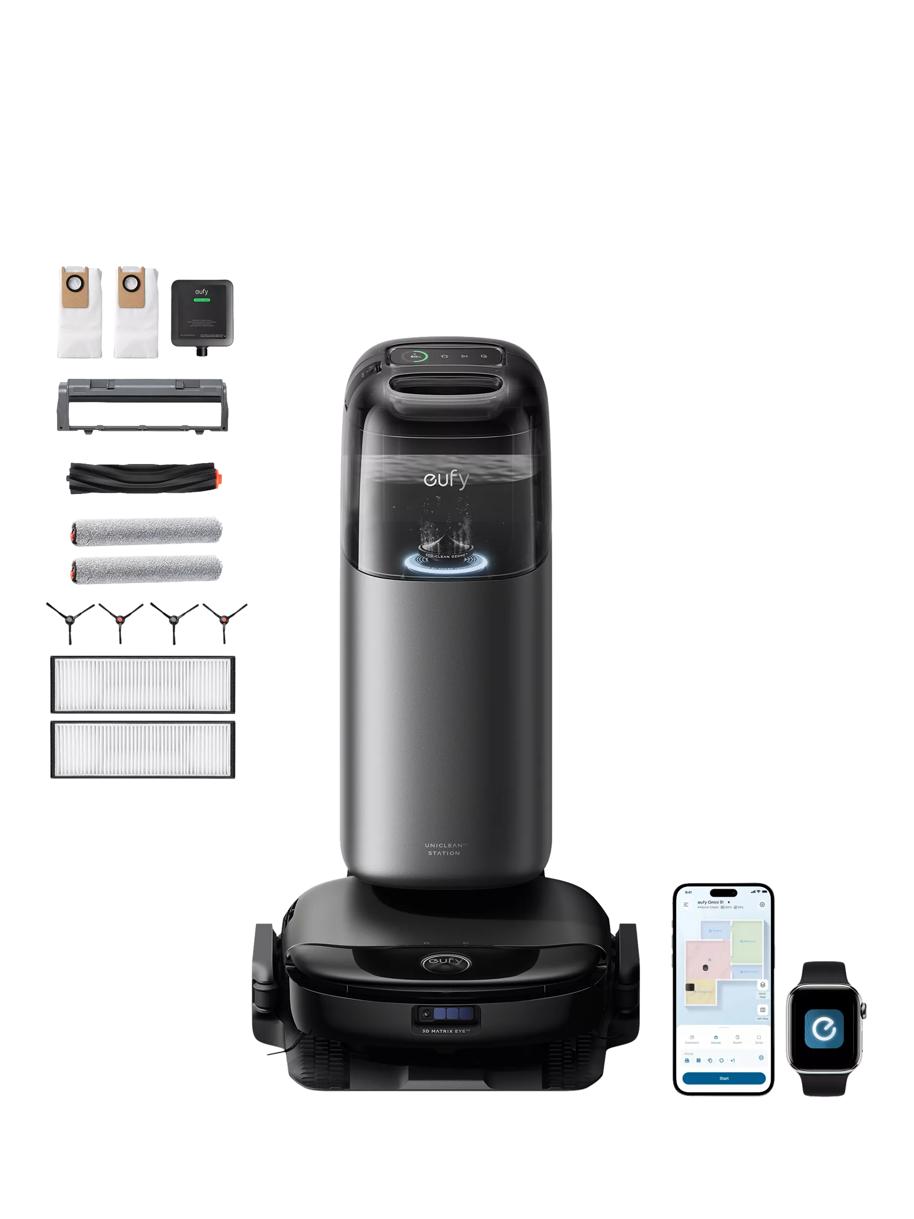 eufy Omni S1 Pro robot vacuum and mop black, imported from the UK