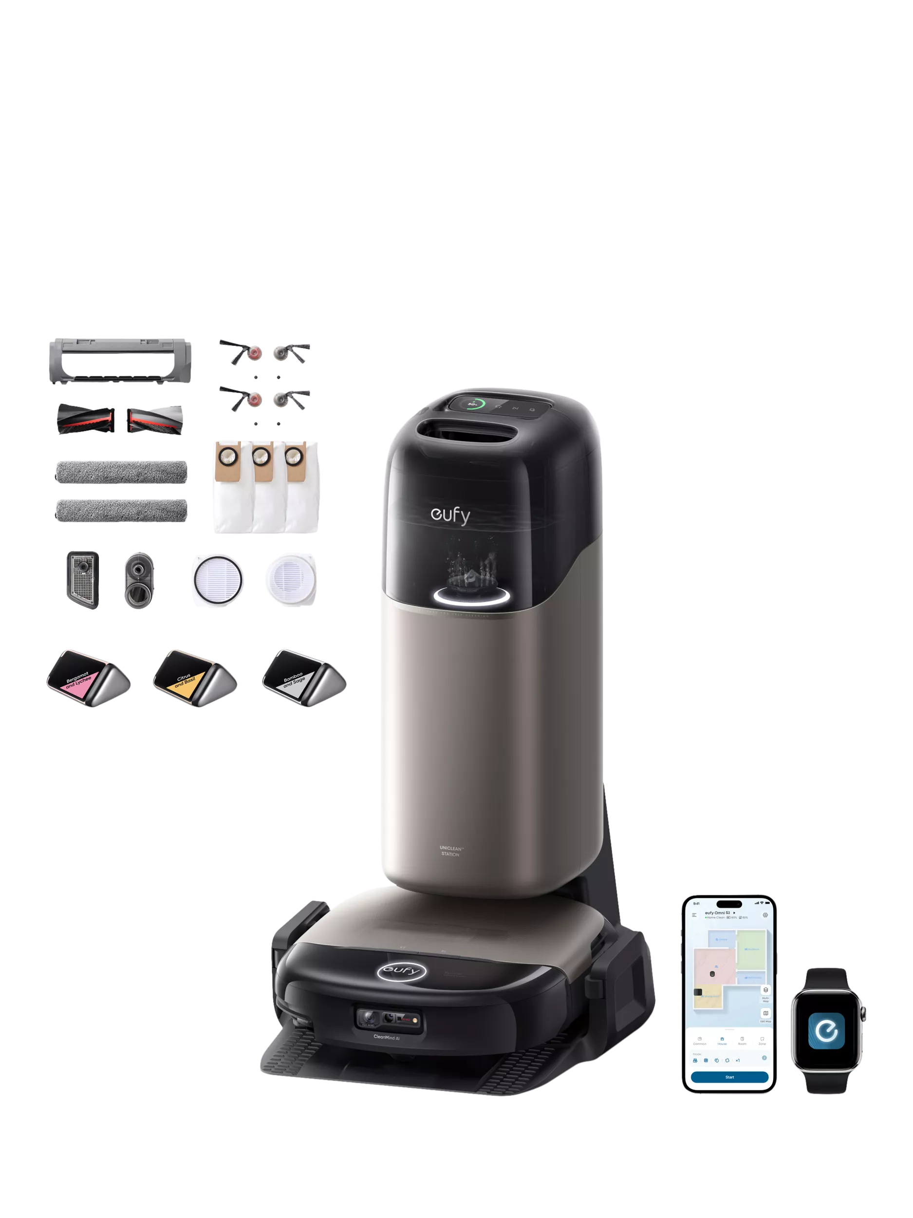 eufy Omni S2 robot vacuum mop black, imported from the UK