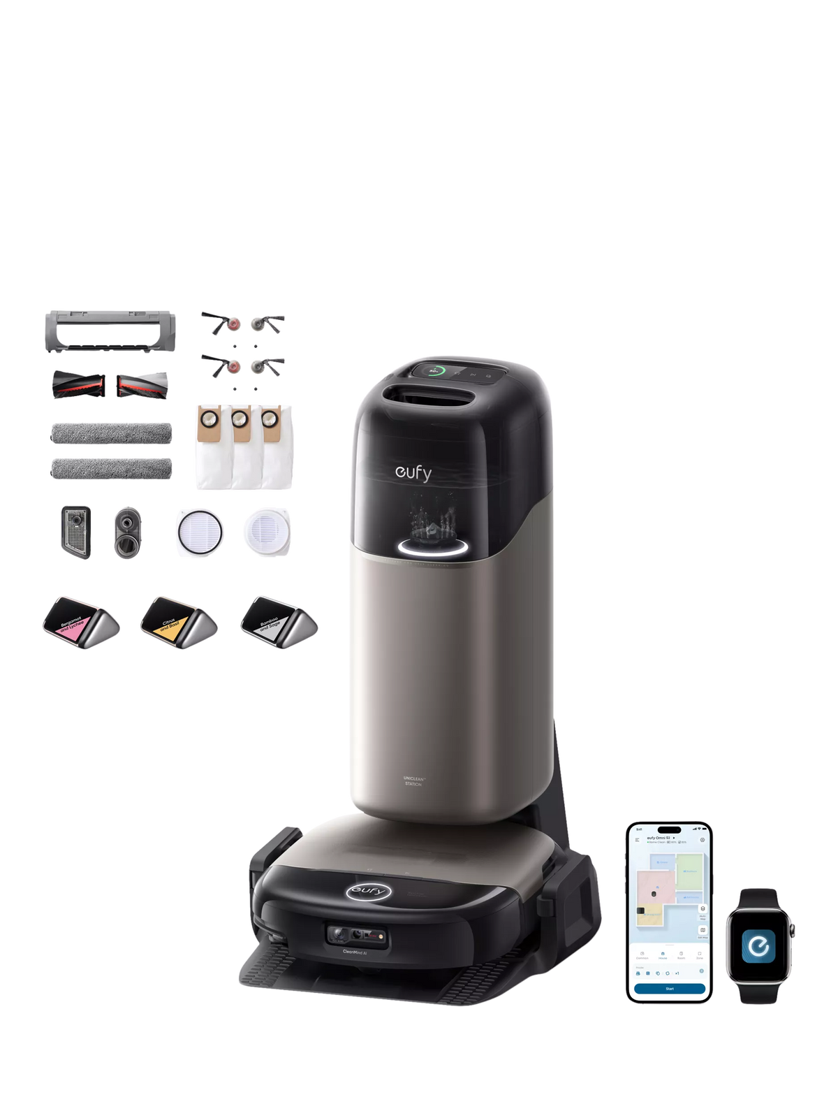 eufy Omni S2 robot vacuum mop black, imported from the UK